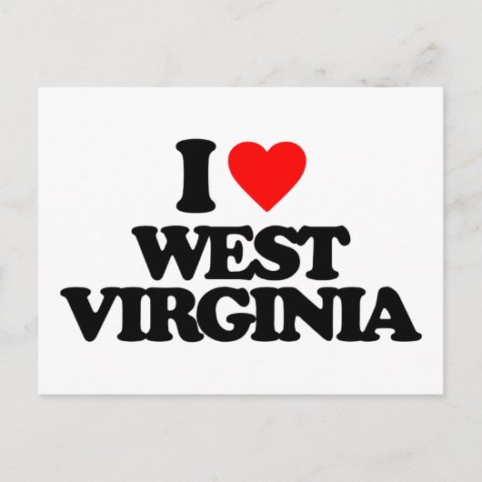 I LIEBE WESTVIRGINIEN POSTKARTE (Vorderseite)