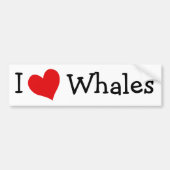 I Liebe Whales Autoaufkleber (Vorne)