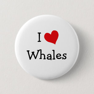 I Liebe Whales Button