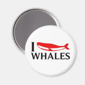 I Liebe Whales Magnet (Vorderseite/Rückseite)