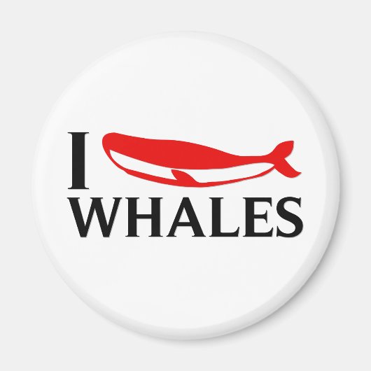 I Liebe Whales Magnet (Vorne)