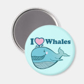 I Liebe Whales Magnet (Vorderseite/Rückseite)