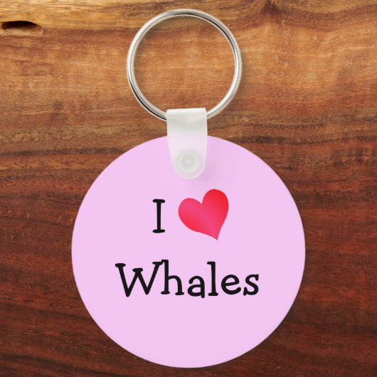 I Liebe Whales Schlüsselanhänger (Vorderseite)