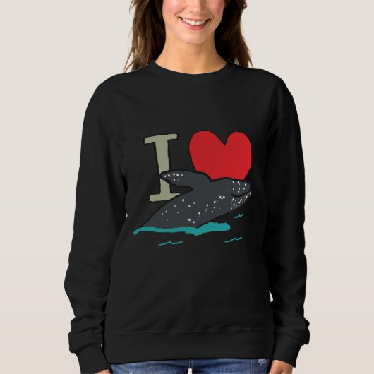 I Liebe Whales Sweatshirt (Vorderseite)