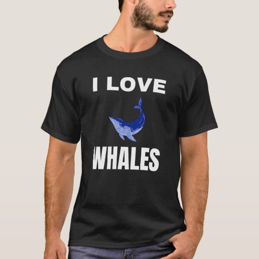 I Liebe Whales T-Shirt (Vorderseite)