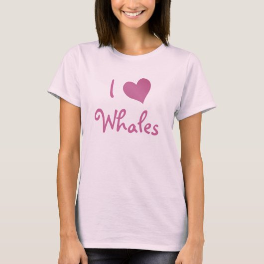 I Liebe Whales T-Shirt (Vorderseite)