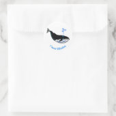 I Liebe WHALES - Tieraktivistin - Natur - Wildtier Runder Aufkleber (Tasche)