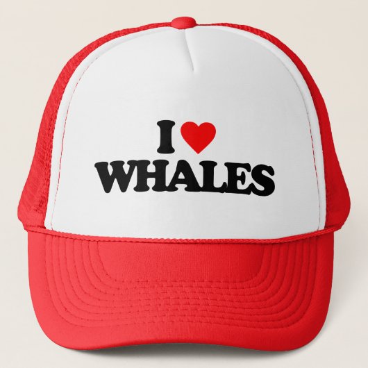 I LIEBE WHALES TRUCKERKAPPE (Vorderseite)