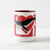 I Liebe Whales Zweifarbige Tasse (Mittel)