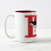 I Liebe Whales Zweifarbige Tasse (Links)