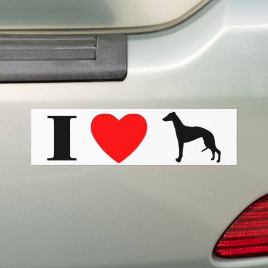 I Liebe Whippets Autoaufkleber (Auf Auto)