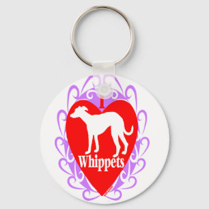 I Liebe Whippets B Schlüsselanhänger