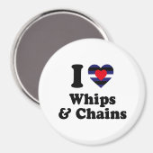 I Liebe Whips and Chains Magnet (Vorderseite/Rückseite)