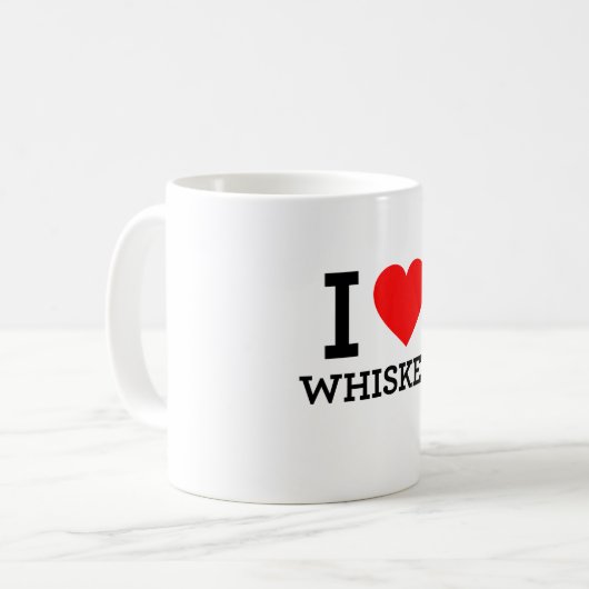 I Liebe Whiskey Kaffeetasse (Vorderseite Links)