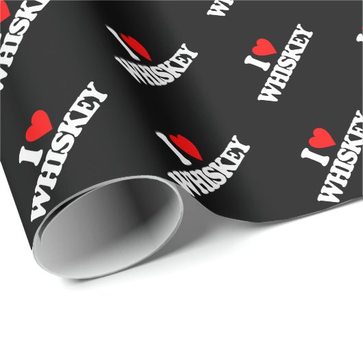 I LIEBE-WHISKY GESCHENKPAPIER (Rolleneckpunkt)