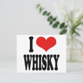 I Liebe Whisky Postkarte (Stehend Vorderseite)