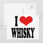 I Liebe Whisky Postkarte (Vorne/Hinten)