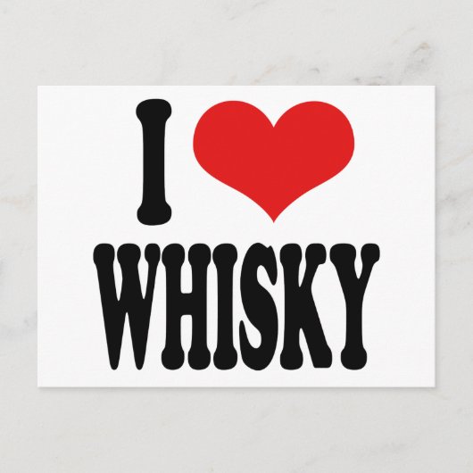 I Liebe Whisky Postkarte (Vorderseite)