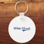 I Liebe White Cloud Michigan Schlüsselanhänger (Vorderseite)