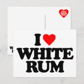 I LIEBE WHITE RUM POSTKARTE (Vorne/Hinten)