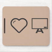I Liebe Whiteboards Mousepad (Vorne)