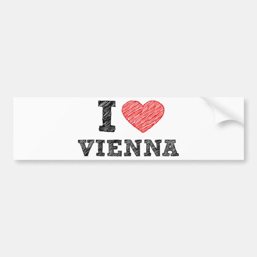 I Liebe Wien Autoaufkleber (Vorne)