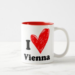 I Liebe Wien Zwei-Tone-Kaffee-Tasse Zweifarbige Tasse