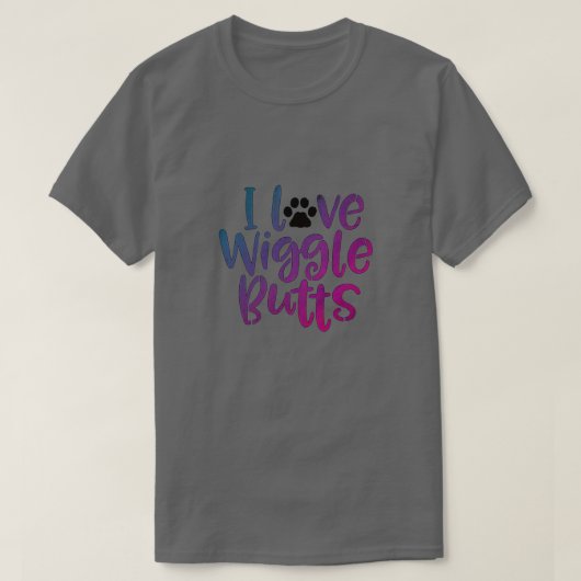 I Liebe Wiggle Hintern T-Shirt (Design vorne)