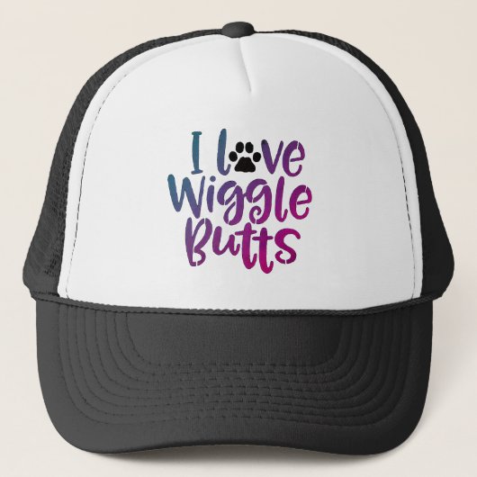 I Liebe Wiggle Hinterns Hat Truckerkappe (Vorderseite)