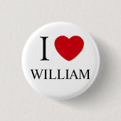 I Liebe-William-Abzeichen Button (Vorderseite)