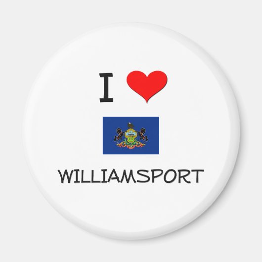 I Liebe Williamsport Pennsylvania Magnet (Vorne)