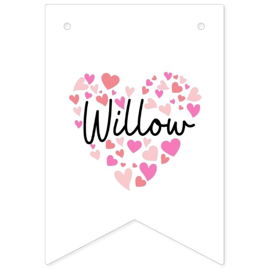 I Liebe Willow Wimpelkette (Dritte Fahne)