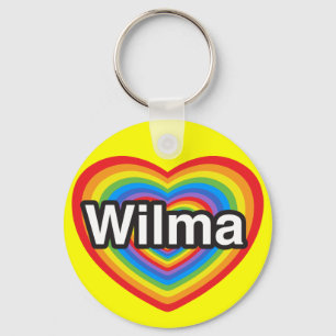 I Liebe Wilma. Liebe I Sie Wilma. Herz Schlüsselanhänger