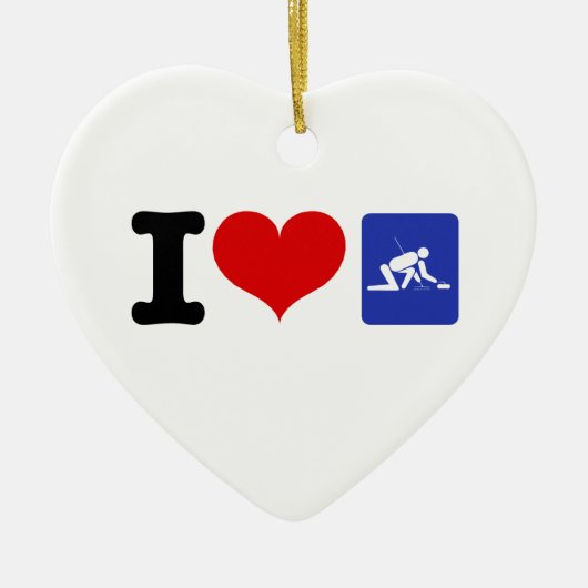 I Liebe-Winden Keramik Ornament (Vorne)