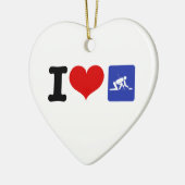 I Liebe-Winden Keramik Ornament (Links)