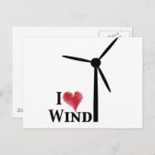 i Liebe Windenergie Postkarte (Vorne/Hinten)