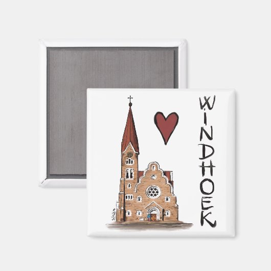 I Liebe Windhoek Magnet (Vorderseite/Rückseite)