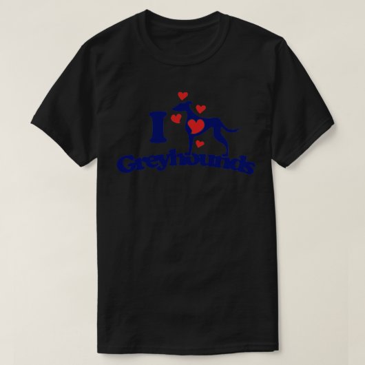 I Liebe Windhunde1 T-Shirt (Design vorne)