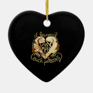I Liebe Windhunde niedlich 45 MPH Couch Kartoffeln Keramik Ornament
