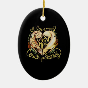 I Liebe Windhunde niedlich 45 MPH Couch Kartoffeln Keramik Ornament