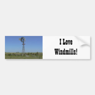 I Liebe-Windmühlen! Autoaufkleber