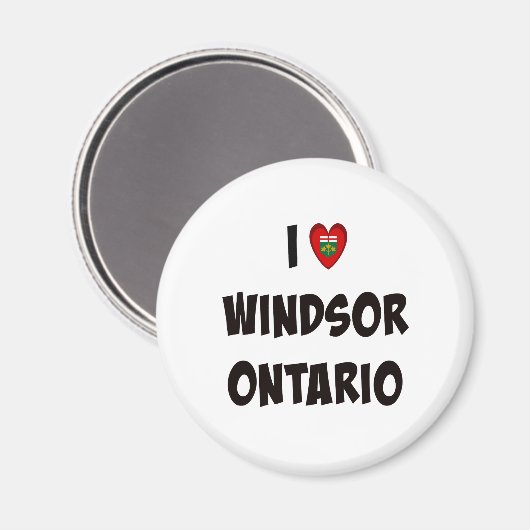 I Liebe Windsor, Ontario Magnet (Vorderseite/Rückseite)