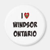I Liebe Windsor, Ontario Magnet (Vorne)