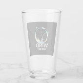 I Liebe Windsurfen Glas (Rückseite)