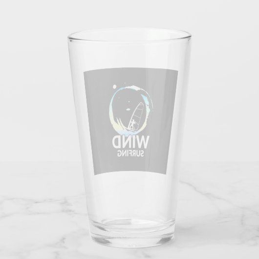 I Liebe Windsurfen Glas (Rückseite)