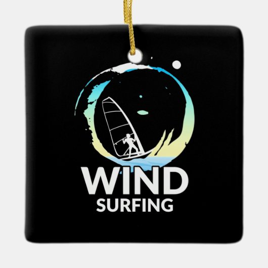 I Liebe Windsurfen Keramikornament (Vorderseite)