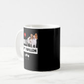 I Liebe Wine and My Papillon Mama Vater Dog Drink Kaffeetasse (Vorderseite Links)