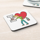 I Liebe Wine Getränkeuntersetzer (Linke Seite)