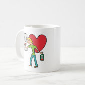 I Liebe Wine Kaffeetasse (Vorderseite Links)