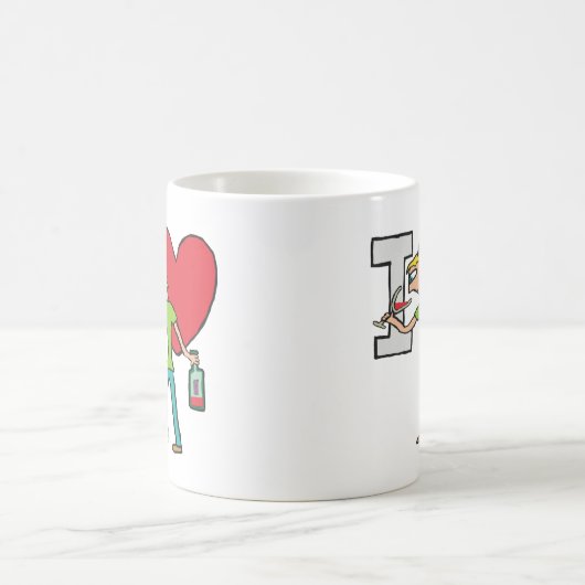 I Liebe Wine Kaffeetasse (Mittel)